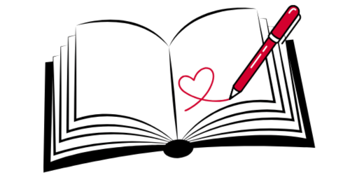 Book and pen with heart